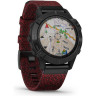 Часы GARMIN FENIX 6 SAPPHIRE BLACK DLC WITH HEATHERED RED NYLON BAND 10290
