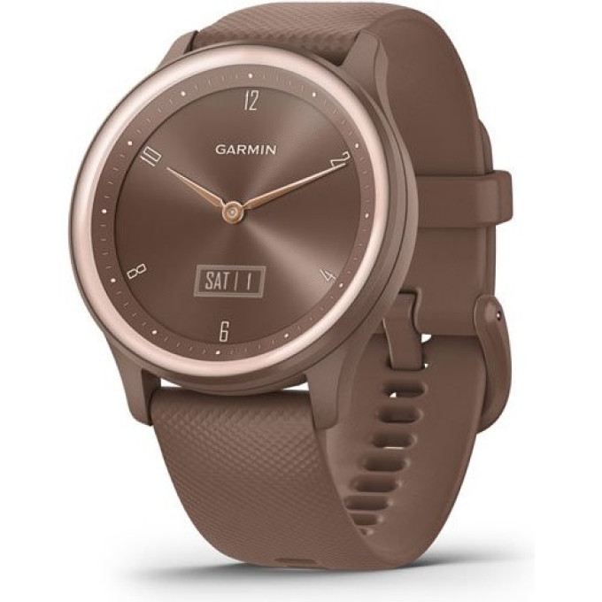 Часы GARMIN VIVOMOVE SPORT цвета кокоса, золотистый безель, с силиконовым ремешком 010-02566-02